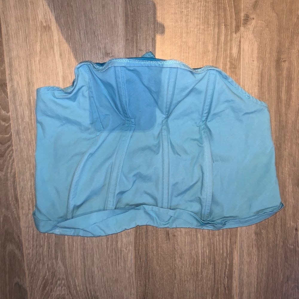 Blue corset top from pacsun